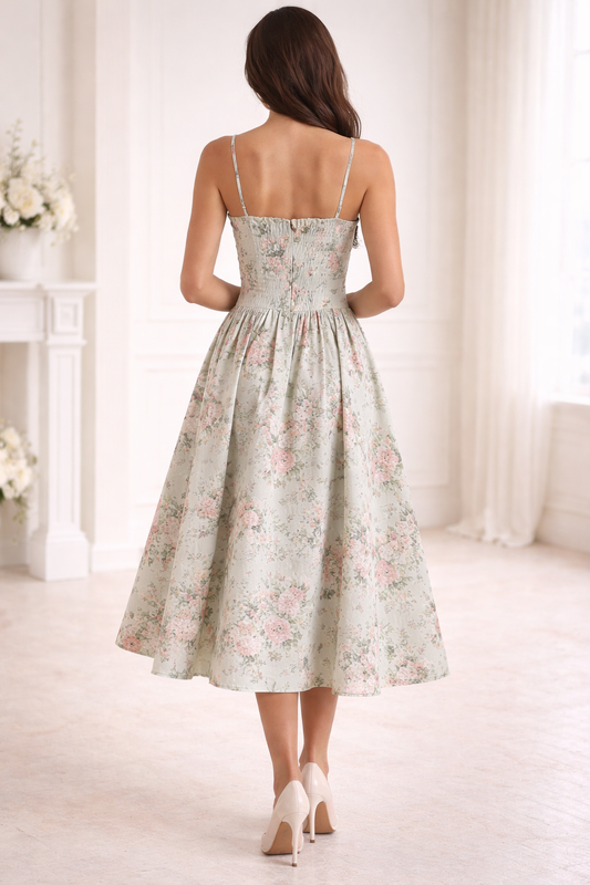 Vestido Estampado Con Corsé - LS